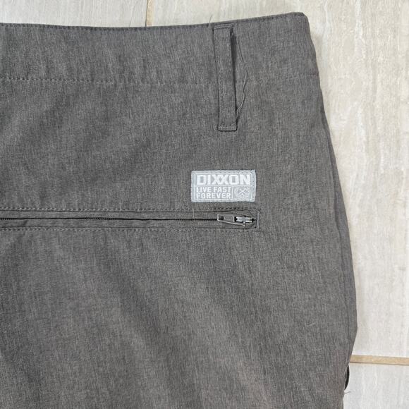 Dixxon Shorts Mens 40 Gray Performance Stretch Chino Golf Hybrid - Picture 10 of 11